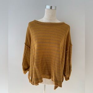 Cozy Mustard Striped Sweater